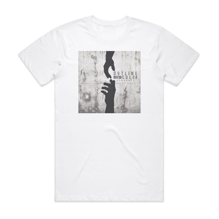 Outline in Color Struggle Album Cover T-Shirt White