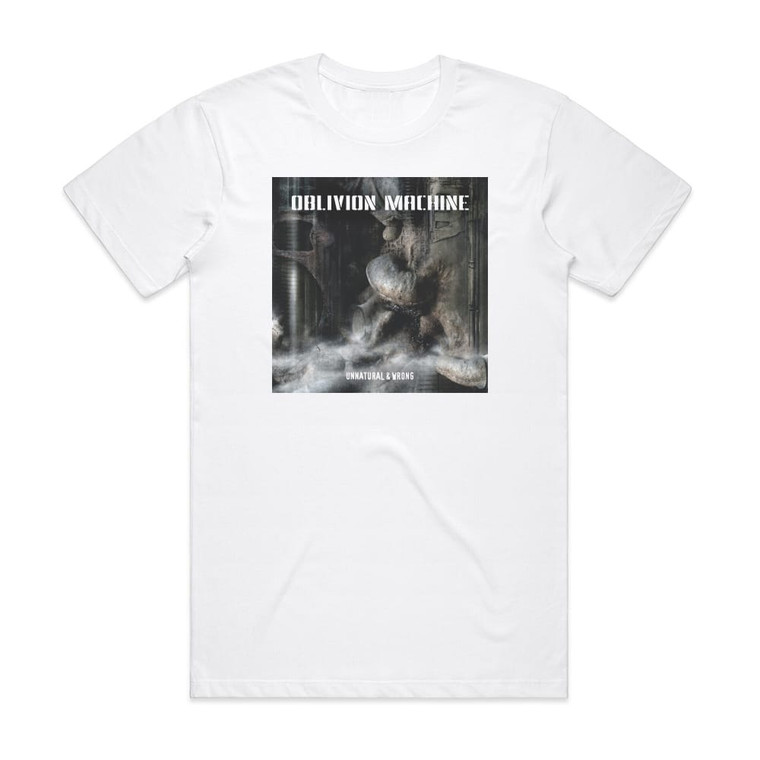 Oblivion Machine Unnatural Wrong Album Cover T-Shirt White