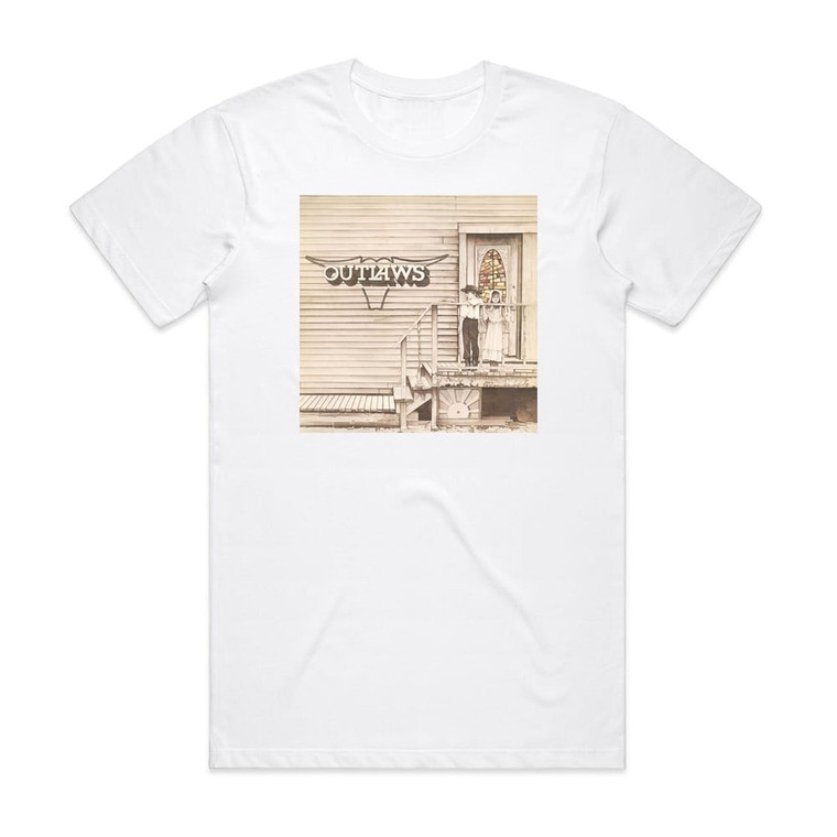 Outlaws Outlaws 1 Album Cover T-Shirt White