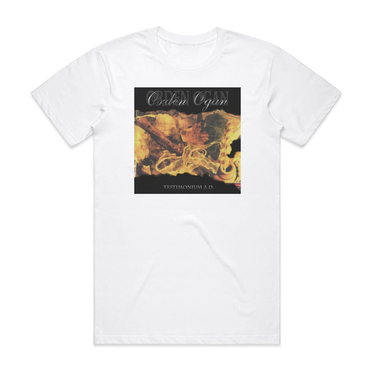 Orden Ogan Testimonium Ad Album Cover T-Shirt White