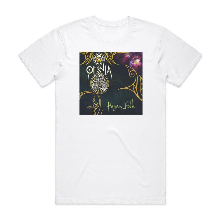 Omnia Pagan Folk Album Cover T-Shirt White