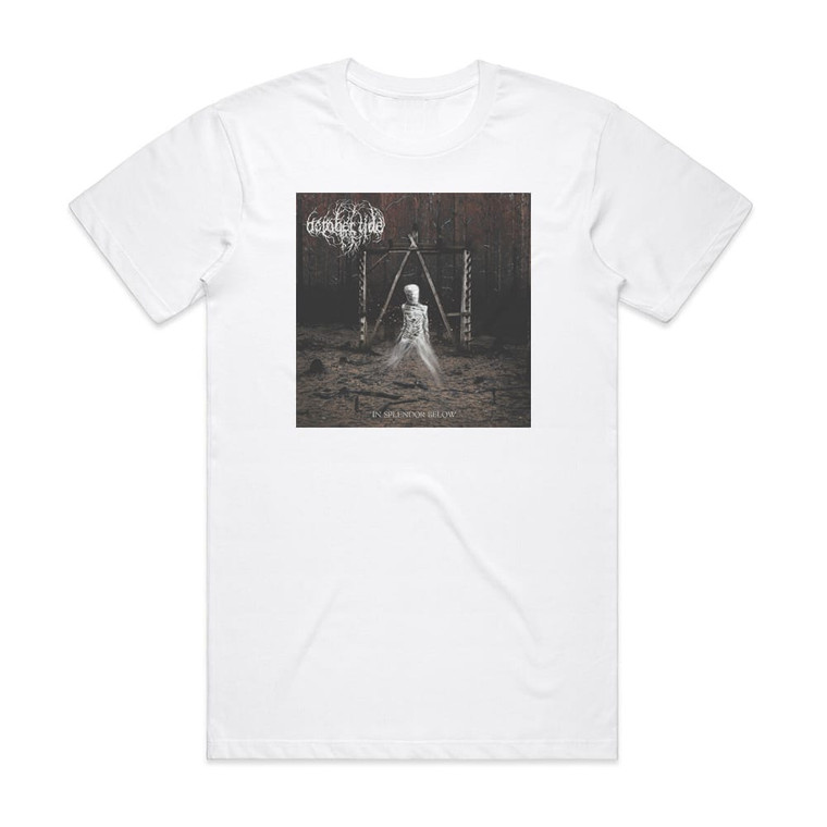 October Tide In Splendor Below Album Cover T-Shirt White October Tide In Splendor Below Album Cover T-Shirt White