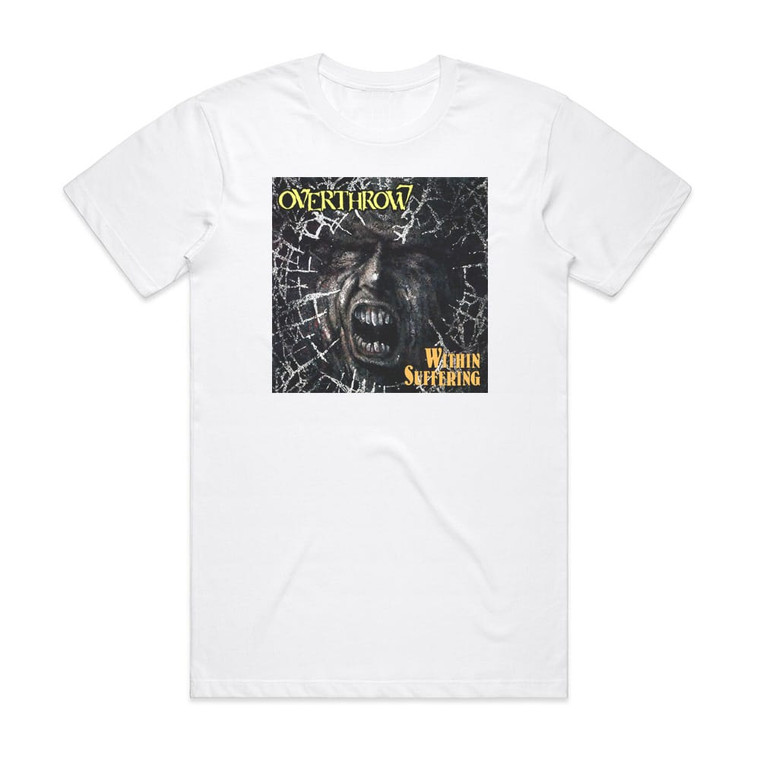 Overthrow Within Suffering Album Cover T-Shirt White