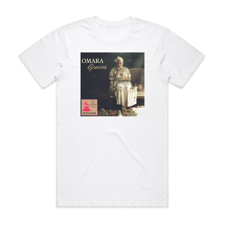 Omara Portuondo Gracias 1 Album Cover T-Shirt White