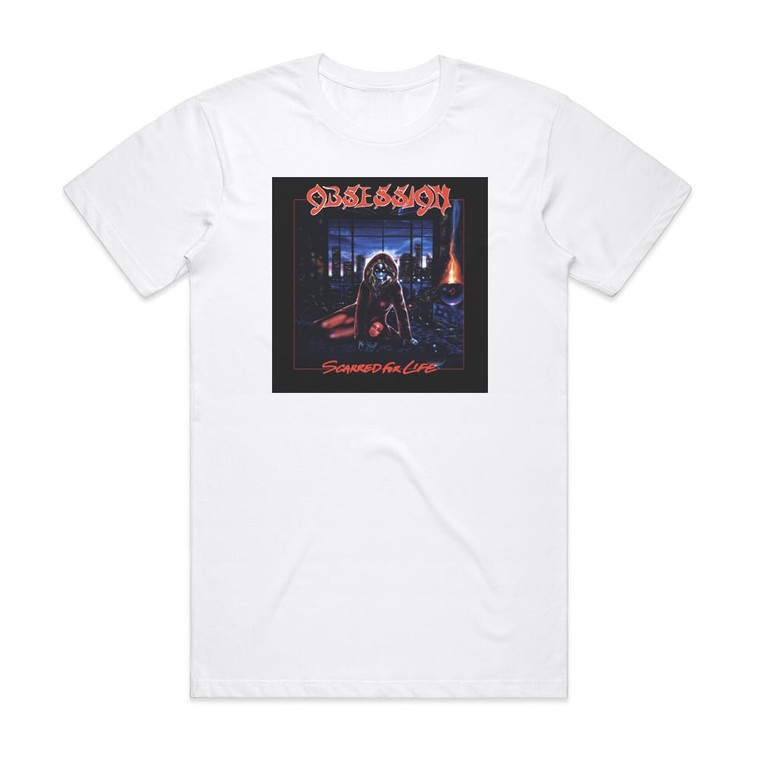 Obsession Scarred For Life Album Cover T-Shirt White