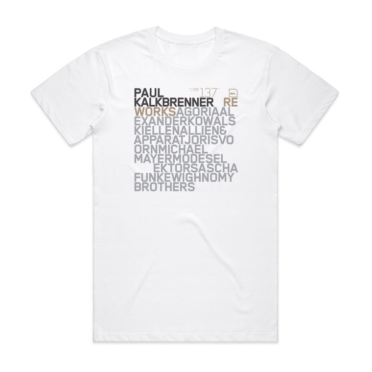 Paul Kalkbrenner Reworks Album Cover T-Shirt White Paul Kalkbrenner Reworks Album Cover T-Shirt White