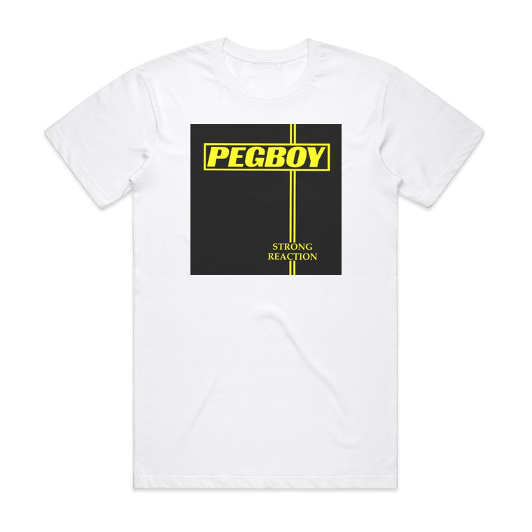 Pegboy Strong Reaction Three Chord Monte Album Cover T-Shirt White