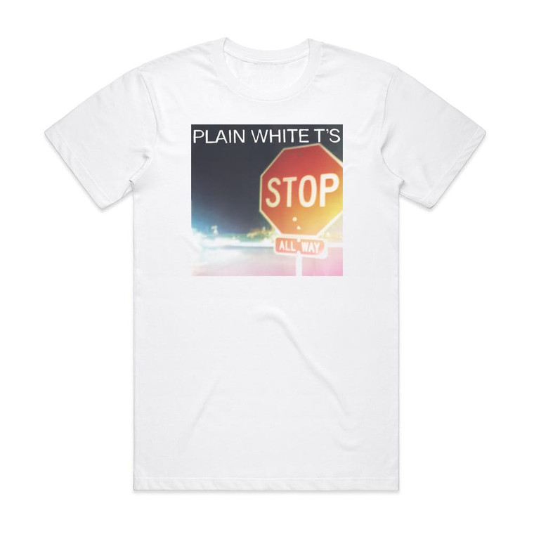 Plain White Ts Stop Album Cover T-Shirt White