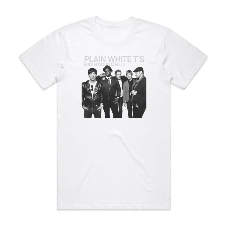 Plain White Ts Big Bad World Album Cover T-Shirt White