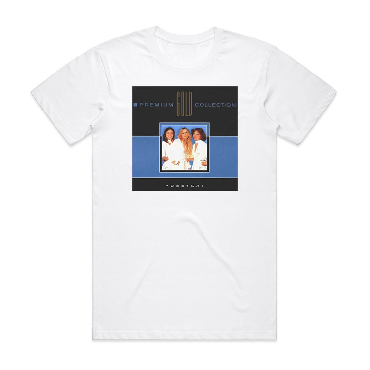 Pussycat Premium Gold Collection Album Cover T-Shirt White