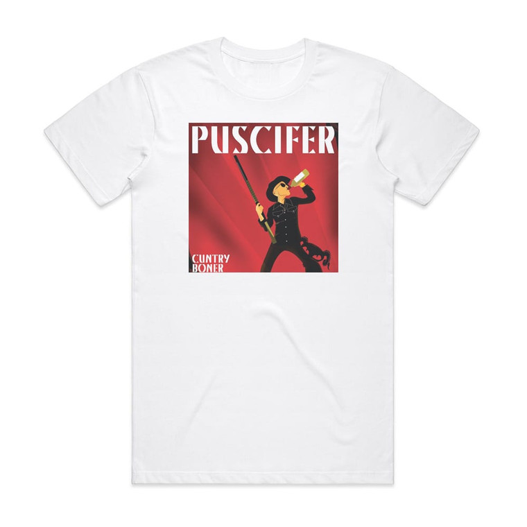 Puscifer Cuntry Boner Album Cover T-Shirt White