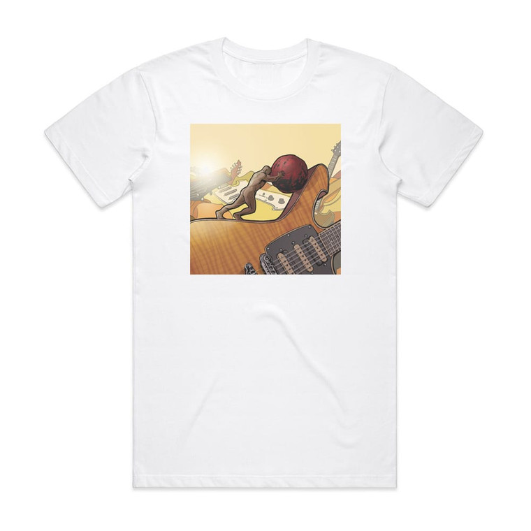 Paul Gilbert Stone Pushing Uphill Man Album Cover T-Shirt White