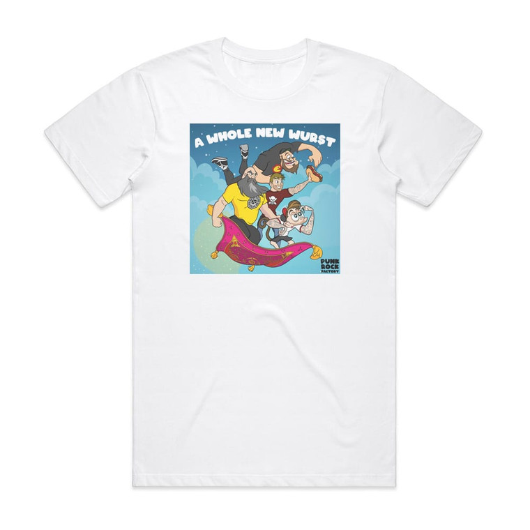 Punk Rock Factory A Whole New Wurst Album Cover T-Shirt White Punk Rock Factory A Whole New Wurst Album Cover T-Shirt White