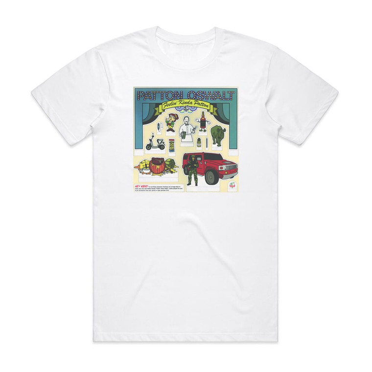 Patton Oswalt Feelin Kinda Patton Album Cover T-Shirt White