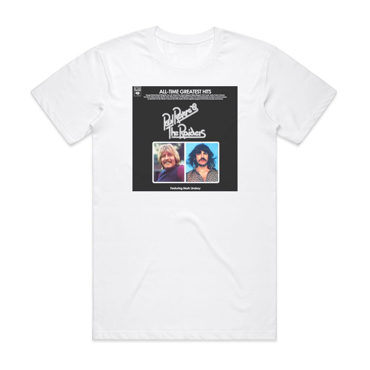 Paul Revere and The Raiders All Time Greatest Hits Album Cover T-Shirt White