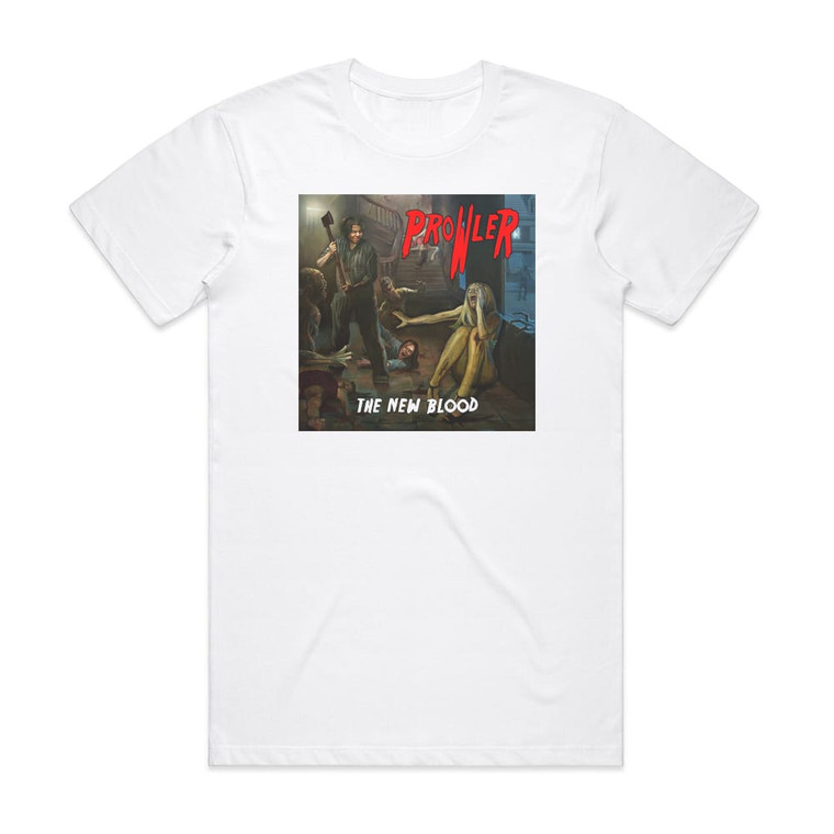 Prowler The New Blood Album Cover T-Shirt White