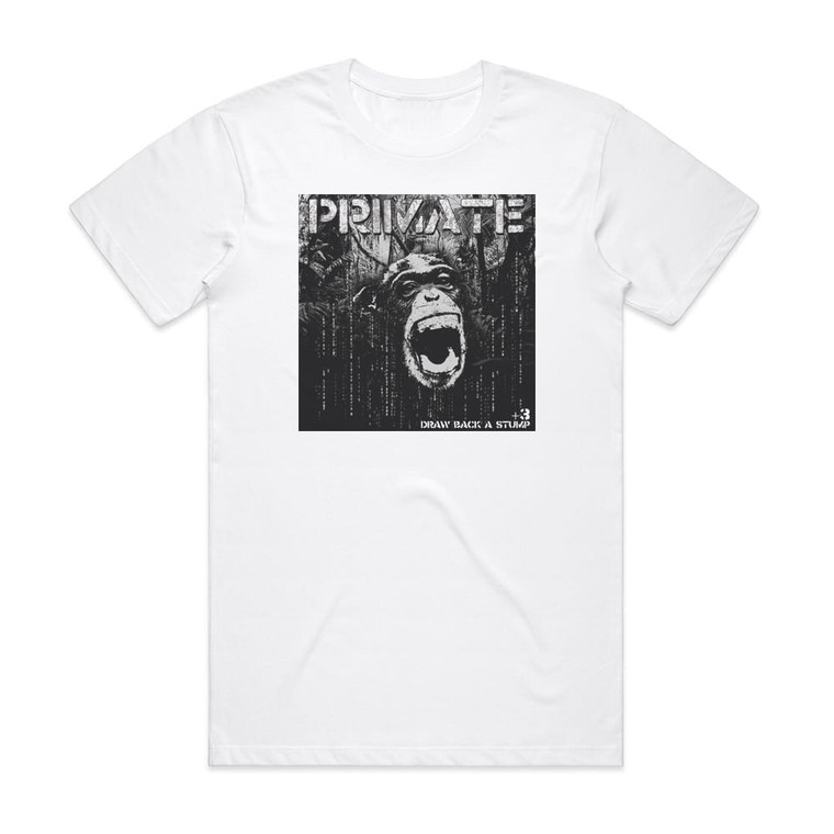 Primate Draw Back A Stump 1 Album Cover T-Shirt White