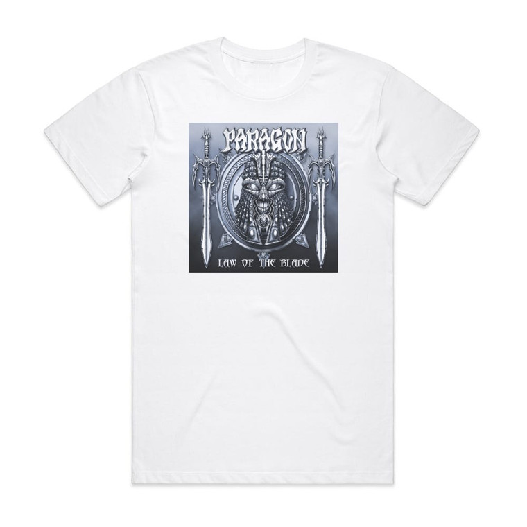 Paragon Law Of The Blade Album Cover T-Shirt White