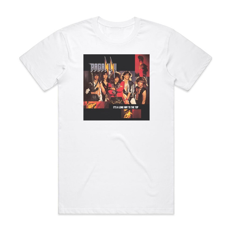 Paganini Its A Long Way To The Top Album Cover T-Shirt White