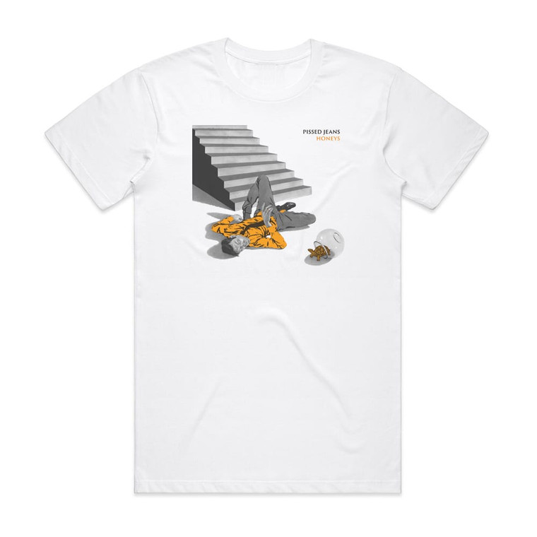 Pissed Jeans Honeys Album Cover T-Shirt White
