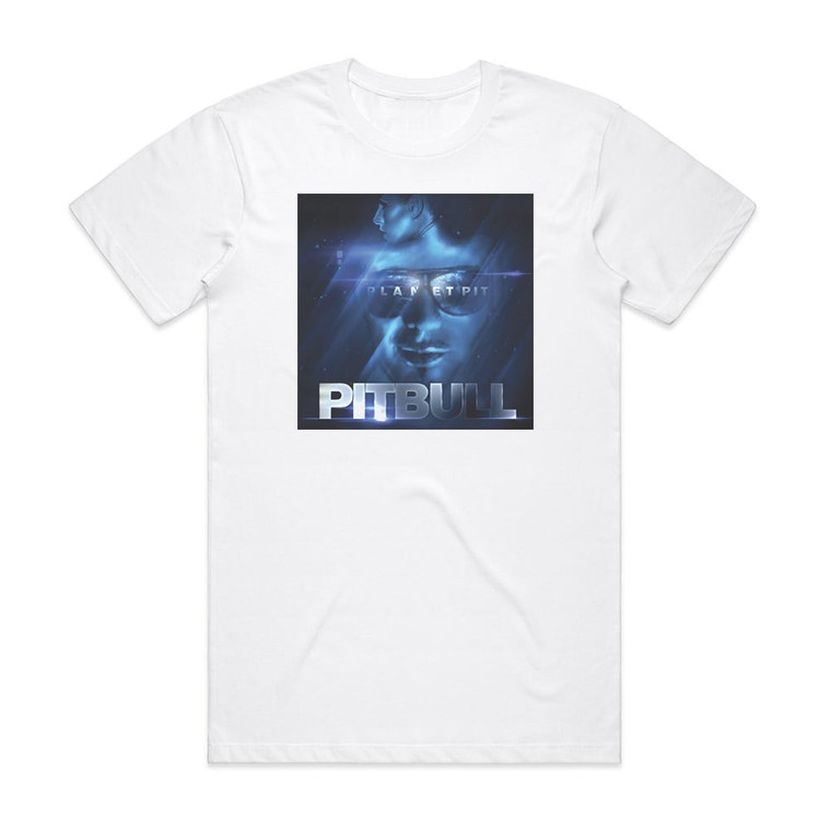 Pitbull Planet Pit Album Cover T-Shirt White
