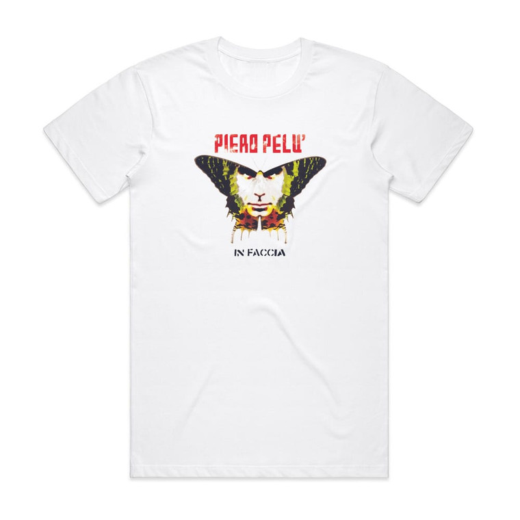 Piero Pelu In Faccia Album Cover T-Shirt White