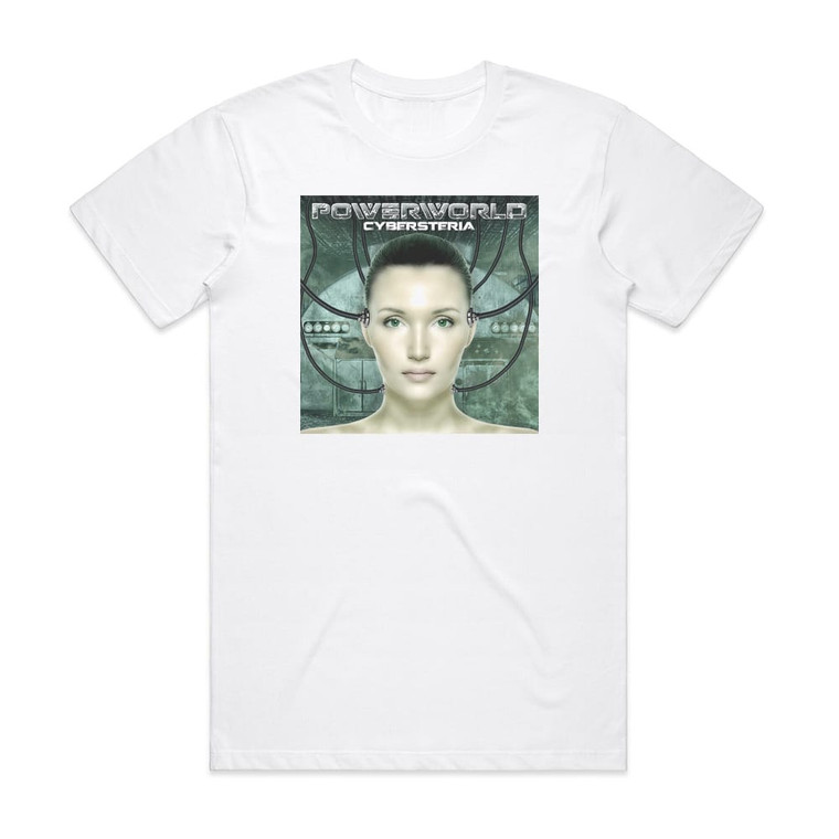 PowerWorld Cybersteria Album Cover T-Shirt White