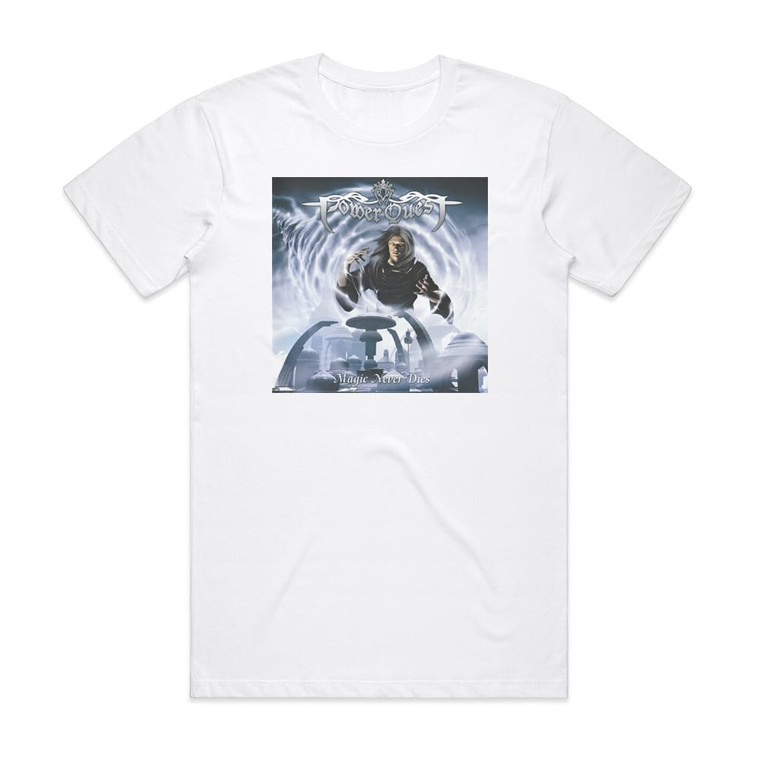 Power Quest Magic Never Dies Album Cover T-Shirt White