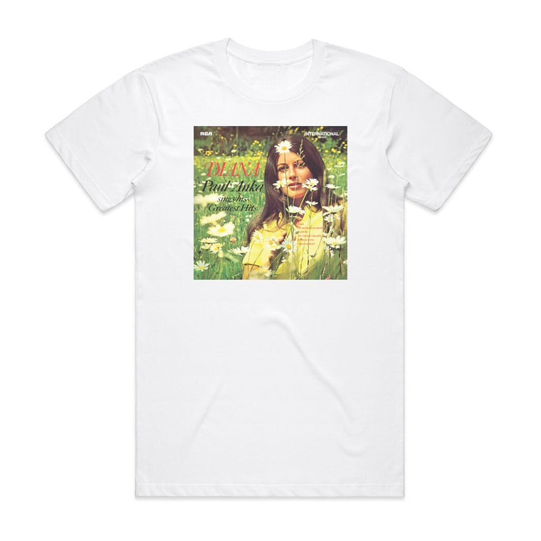 Paul Anka Diana Paul Anka Sings His Greatest Hits Album Cover T-Shirt White