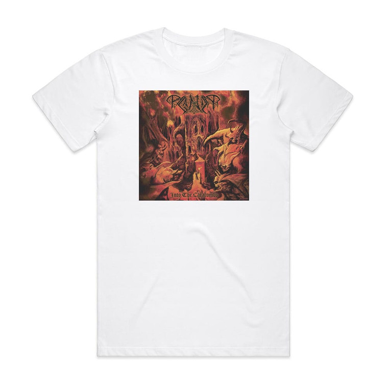 Paganizer Into The Catacombs Album Cover T-Shirt White Paganizer Into The Catacombs Album Cover T-Shirt White
