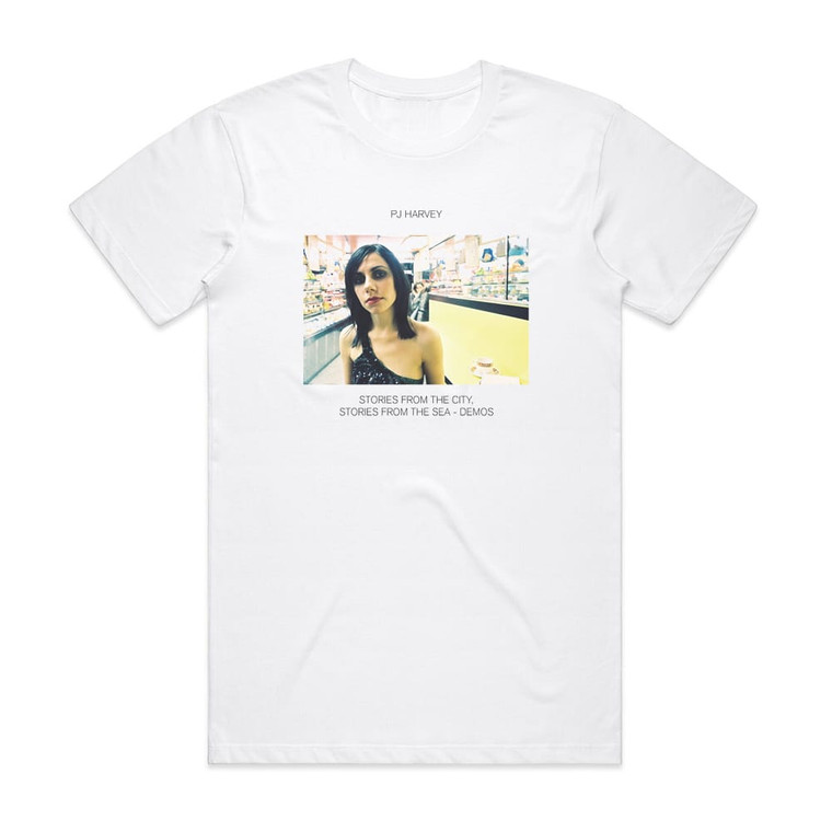 PJ Harvey Stories From The City Stories From The Sea Demos Album Cover T-Shirt White