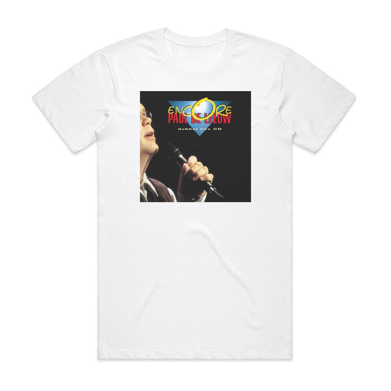 Paul de Leeuw Encore Album Cover T-Shirt White