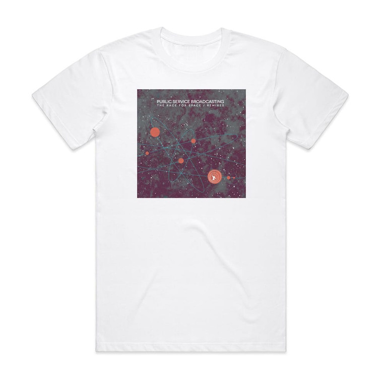 Public Service Broadcasting The Race For Space Remixes Album Cover T-Shirt White