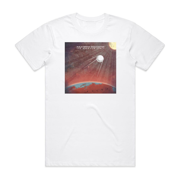 Public Service Broadcasting The Race For Space 1 Album Cover T-Shirt White