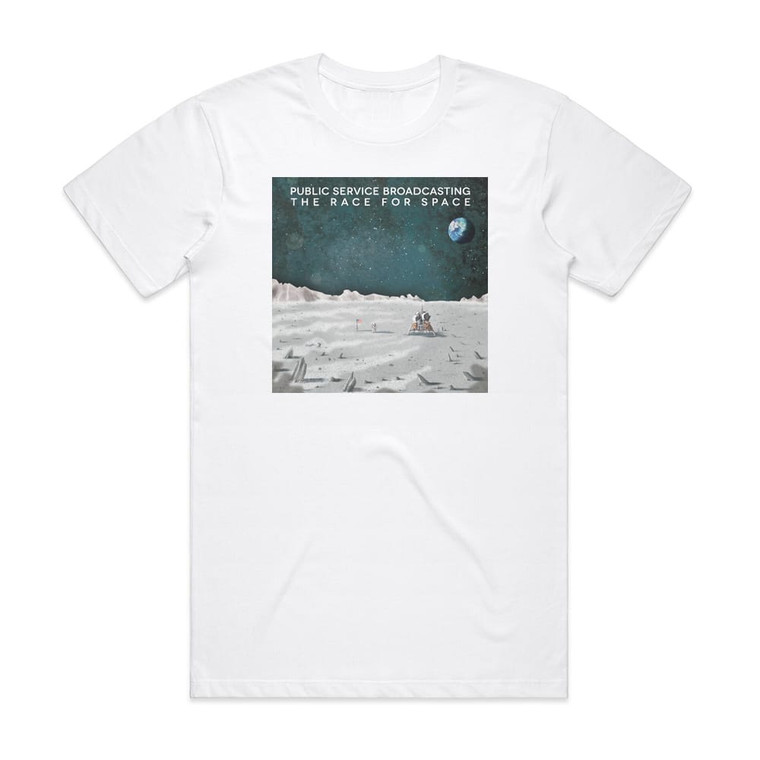 Public Service Broadcasting The Race For Space Album Cover T-Shirt White