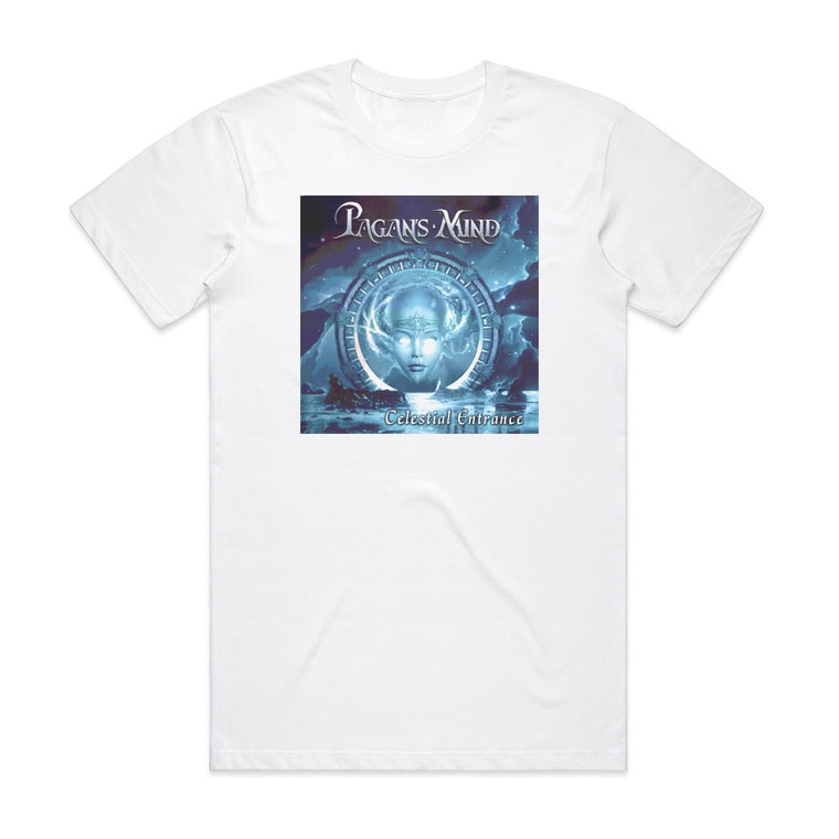 Pagans Mind Celestial Entrance Album Cover T-Shirt White