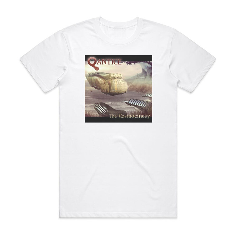 Qantice The Cosmocinesy Album Cover T-Shirt White