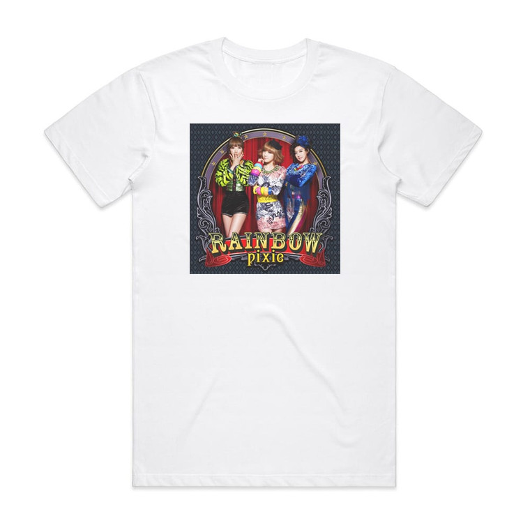 Rainbow Pixie  Album Cover T-Shirt White