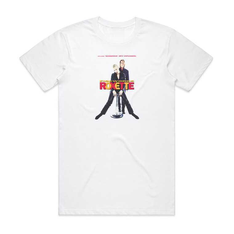 Roxette Fireworks 1 Album Cover T-Shirt White