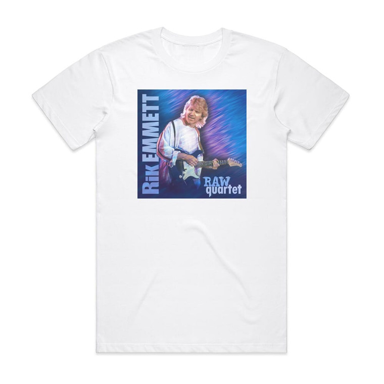 Rik Emmett Raw Quartet Album Cover T-Shirt White