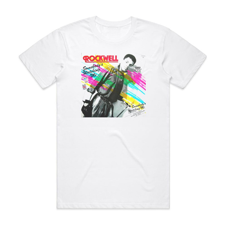 Rockwell Somebodys Watching Me 1 Album Cover T-Shirt White