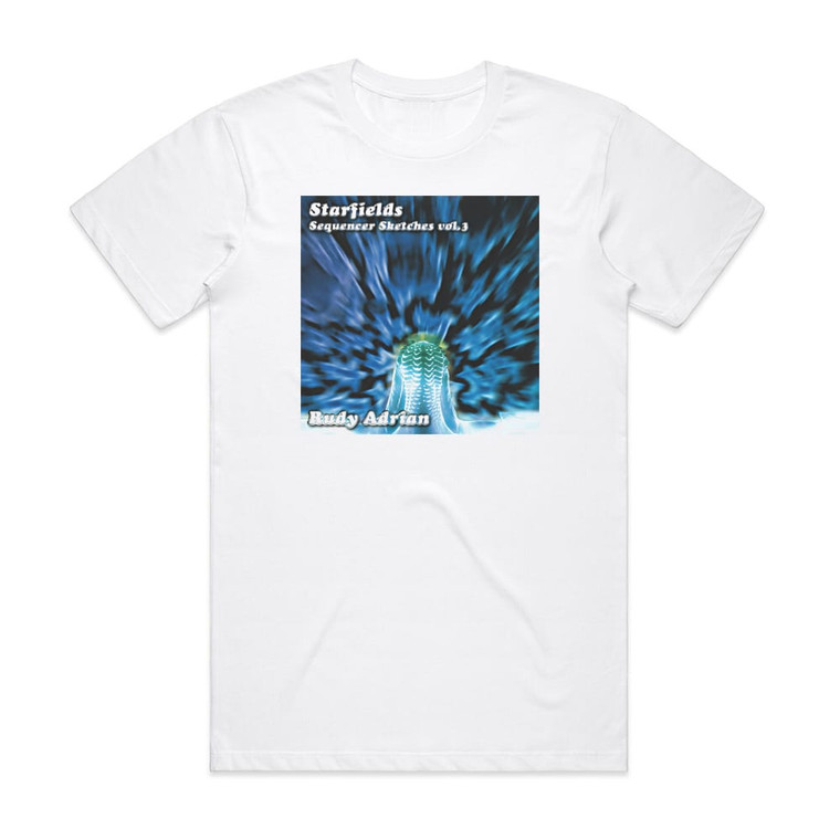 Rudy Adrian Starfields Sequencer Sketches Volume 3 Album Cover T-Shirt White