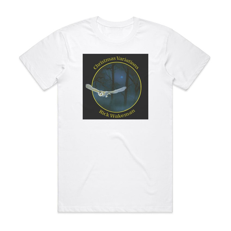 Rick Wakeman Christmas Variations Album Cover T-Shirt White