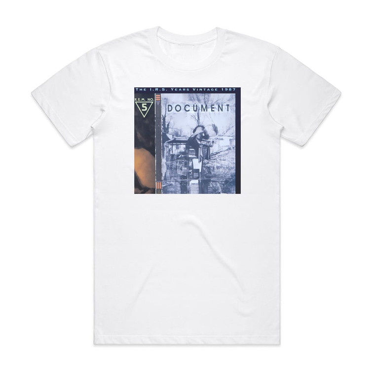 REM Document Album Cover T-Shirt White