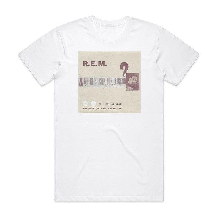 REM 1992 Fanclub Single Album Cover T-Shirt White
