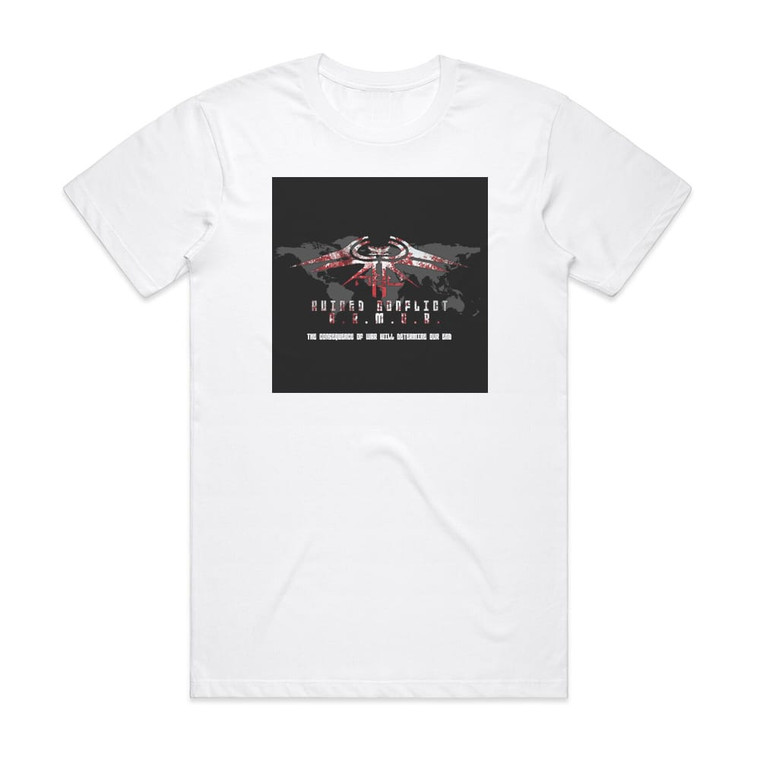 Ruined Conflict Armor Album Cover T-Shirt White