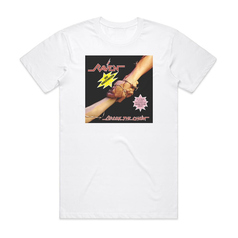 Raven Break The Chain 1 Album Cover T-Shirt White
