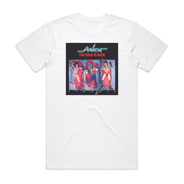 Raven The Pack Is Back Album Cover T-Shirt White