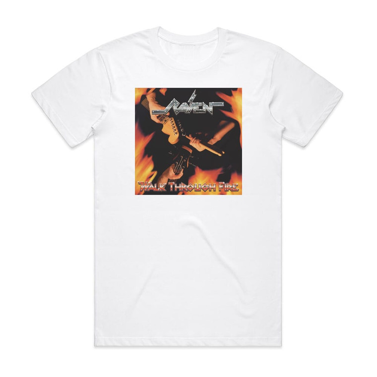 Raven Walk Through Fire Album Cover T-Shirt White