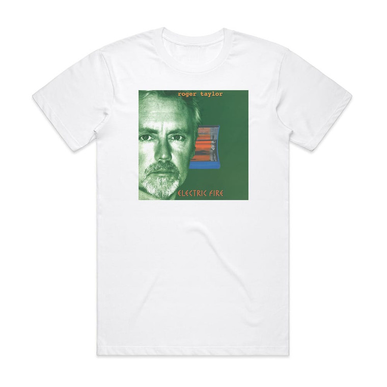 Roger Taylor Electric Fire Album Cover T-Shirt White